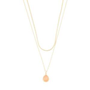 KENDRA SCOTT Gold Coral Cat's Eye Teardrop Multi-strand Necklace-gold
